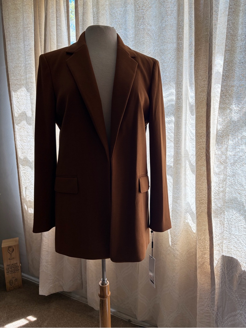 Calvin Klein Tailored Blazer Jacket in Caramel brown color. - Picture 5 of 10
